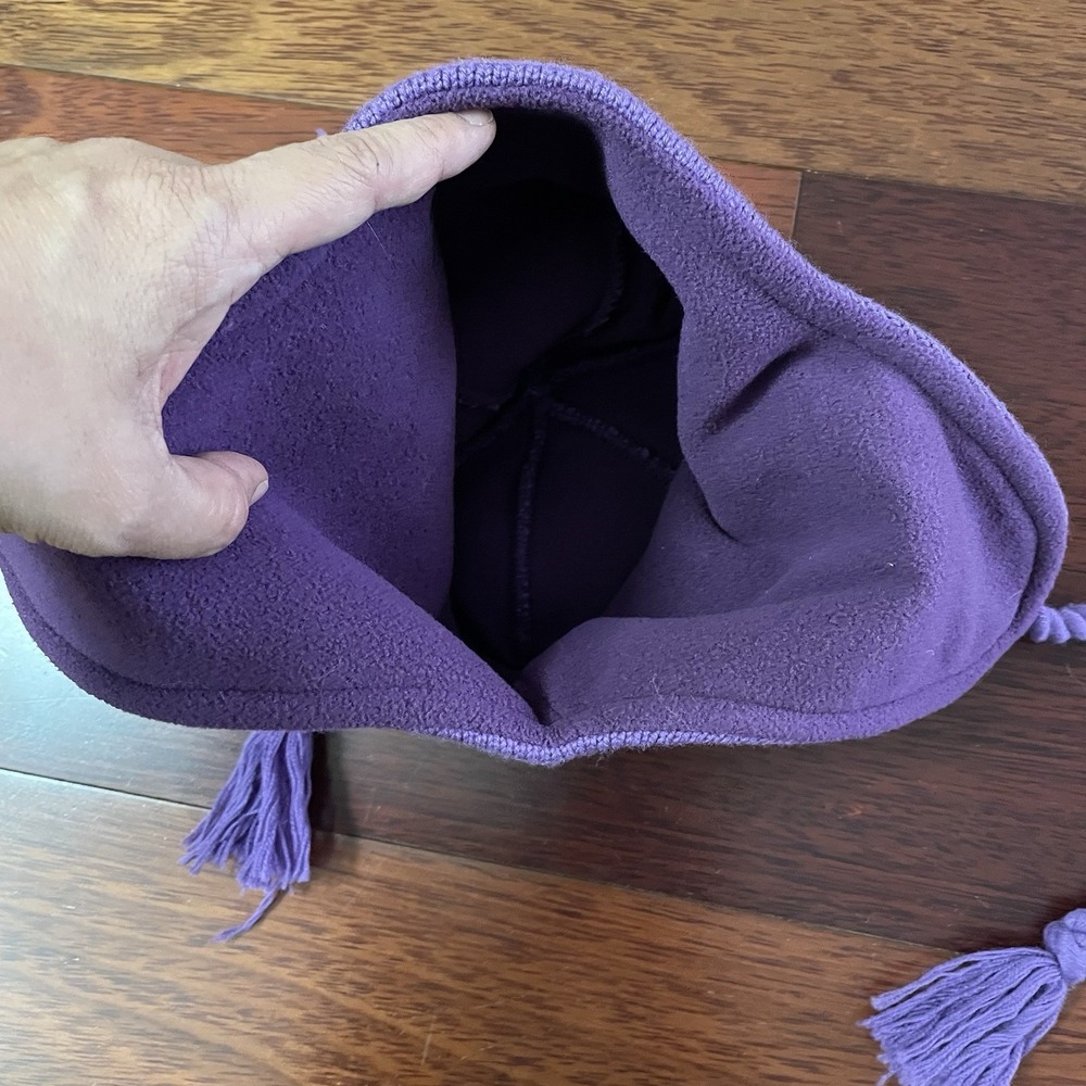 Taylor Swift TS Purple Speak Now Knit Hat Beanie 2010 Tour Merch Ear Flaps B21 - Picture 5 of 7